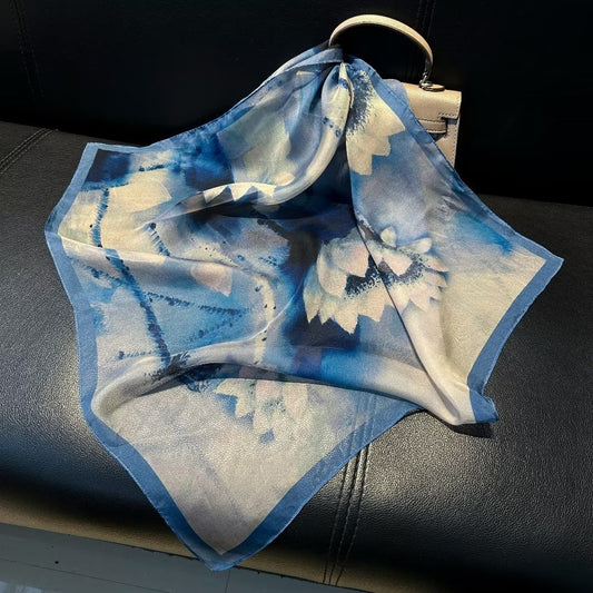 100% Mulberry Silk Scarf 27" Sunscreen Scarf